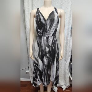 Elegant Black and White Women's Dress